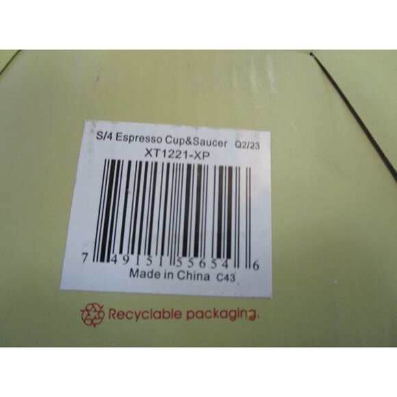 Spode Christmas Tree Demitasse Espresso Cups & Saucers Set Of 4 New In Box - Picture 13 of 16